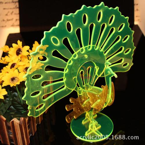 亚克力可爱孔雀玩具 家庭有机玻璃工艺品的优选与销售指南
